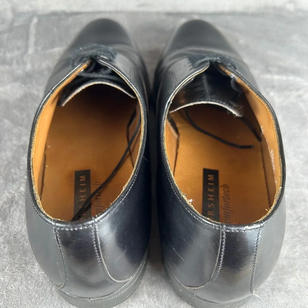 Florsheim‎ Comfortech Mens 10 D Black Leather Cap Toe Oxford Dress Shoes 20398